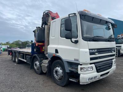 2011 (61) DAF CF85.460 8x4 cheese wedge with crane